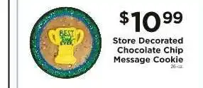 ShopRite Store Decorated Chocolate Chip Message Cookie offer