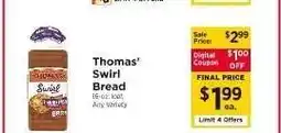 ShopRite Thomas' Swirl Bread offer