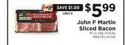 ShopRite John F Martin Sliced Bacon offer