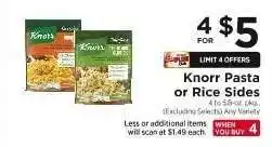 ShopRite Knorr Pasta or Rice Sides offer