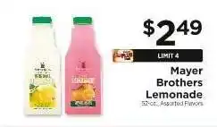 ShopRite Mayer Brothers Lemonade offer