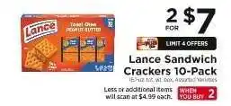 ShopRite Lance Sandwich Crackers 10-Pack offer
