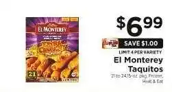 ShopRite El Monterey Taquitos offer