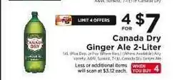 ShopRite Canada Dry Ginger Ale 2- liter offer