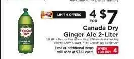 ShopRite Canada Dry Ginger Ale 2- liter offer