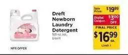 ShopRite Dreft Newborn Laundry Detergent offer