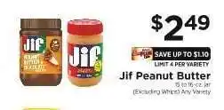 ShopRite Jif Peanut Butter offer
