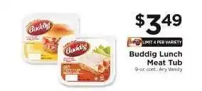 ShopRite Buddig Lunch Meat Tub offer