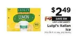 ShopRite Luigi's Italian Ice offer