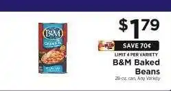 ShopRite B & M Baked Beans offer