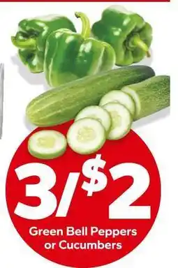 Save a Lot Green Bell Peppers or Cucumbers offer