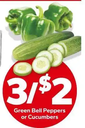 Save a Lot Green Bell Peppers or Cucumbers offer