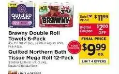 ShopRite Quilted Northern Bath Tissue Mega Roll 12-Pack offer