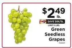 ShopRite Green Seedless Grapes offer