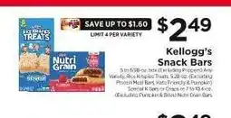 ShopRite Kellogg's Snack Bars offer