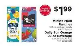 ShopRite Minute Maid Punches / Daily Sun Orange Juice Beverage offer