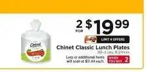 ShopRite Chinet Classic Lunch Plates offer