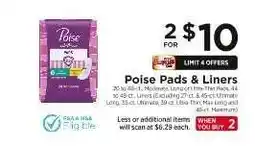 ShopRite Poise Pads & Liners offer