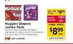 ShopRite Huggies Diapers Jumbo Pack offer