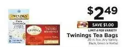 ShopRite Twinings Tea Bags offer