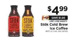 ShopRite Stōk Cold Brew Ice Coffee offer