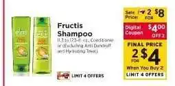 ShopRite Fructis Shampoo offer
