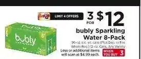 ShopRite bubly Sparkling Water 8-Pack offer