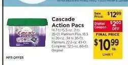 ShopRite Cascade Action Pacs offer