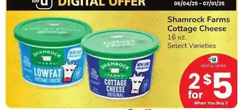 Albertsons Shamrock Farms Cottage Cheese - 16 oz. Select Varieties offer