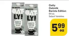 Albertsons Oatly Oatmilk Barista Edition - 64 oz. Select Varieties offer