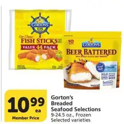 Albertsons Gorton's Breaded Seafood Selections - 9-24.5 oz., Frozen Selected varieties offer