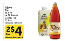 Albertsons Tejava Tea 33.8 oz. or St James Green Tea 16.9 oz. - Selected varieties offer