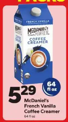 Save a Lot McDaniel's French Vanilla Coffee Creamer offer