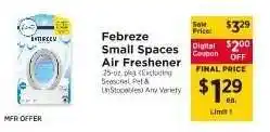 ShopRite Febreze Small Spaces Air Freshener offer