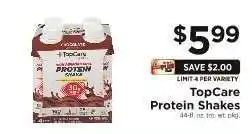 ShopRite TopCare Protein Shakes offer