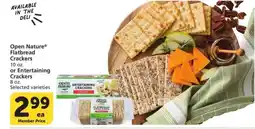 Albertsons Open Nature Flatbread Crackers 10 oz. or Entertaining Crackers 8 oz. - Selected varieties offer