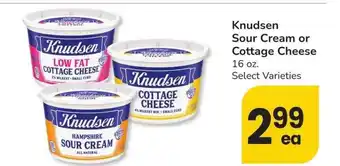 Albertsons Knudsen Sour Cream or Cottage Cheese - 16 oz. Select Varieties offer