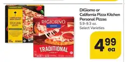 Albertsons DiGiorno or California Pizza Kitchen Personal Pizzas - 5.9-9.3 oz. Select Varieties offer