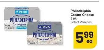 Albertsons Philadelphia Cream Cheese - 2 pk. Select Varieties offer