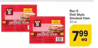 Albertsons Bar S Deli Style Smoked Ham - 32 oz offer
