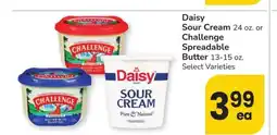 Albertsons Daisy Sour Cream 24 oz. or Challenge Spreadable Butter 13-15 oz. - Select Varieties offer