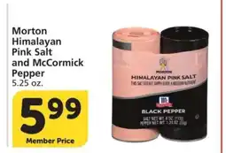 Albertsons Morton Himalayan Pink Salt and McCormick Pepper - 5.25 oz offer