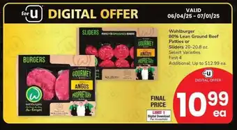 Albertsons Wahlburger 80% Lean Ground Beef Patties or Sliders - 20-20.8 oz. Select Varieties offer