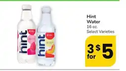 Albertsons HINT Water - 16 oz. Select Varieties offer