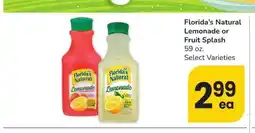 Albertsons Florida's Natural Lemonade or Fruit Splash - 59 oz. Select Varieties offer