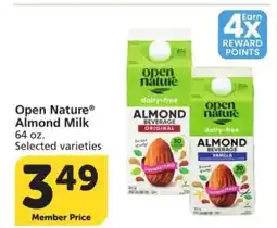 Albertsons Open Nature Almond Milk - 64 oz. Selected varieties offer