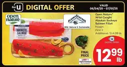 Albertsons Open Nature Wild Caught Alaskan Sockeye Salmon Fillet - Frozen offer