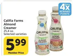 Albertsons Califia Farms Almond Creamer - 25.4 oz. Selected varieties offer