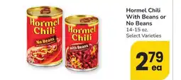Albertsons Hormel Chili with Beans or No Beans* - 14-15 oz. Select Varieties offer