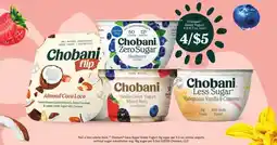 Albertsons Chobani Greek Yogurt - 4.5-5.3 oz. cups offer